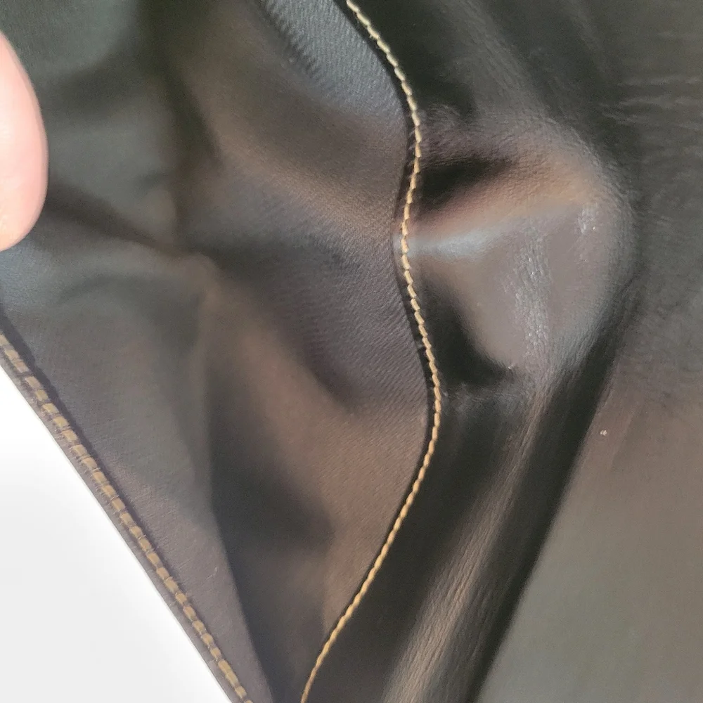 FENDI Pequin Long Wallet  Pattern Stripped Leather Vintage PRISTINE - Picture 9 of 15